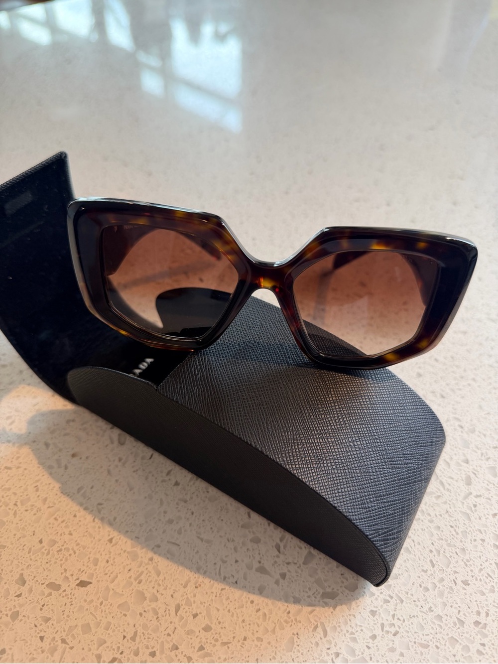 Prada Tortoiseshell Cat Eye Women's Sunglasses - Brown Lenses